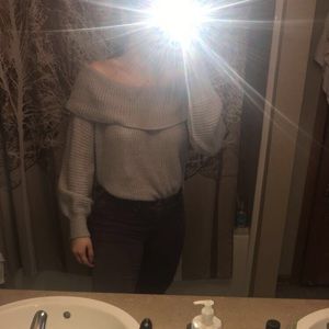off the shoulder sweater